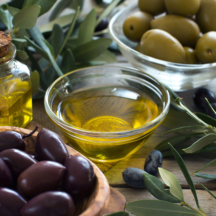 Aceite con olivas